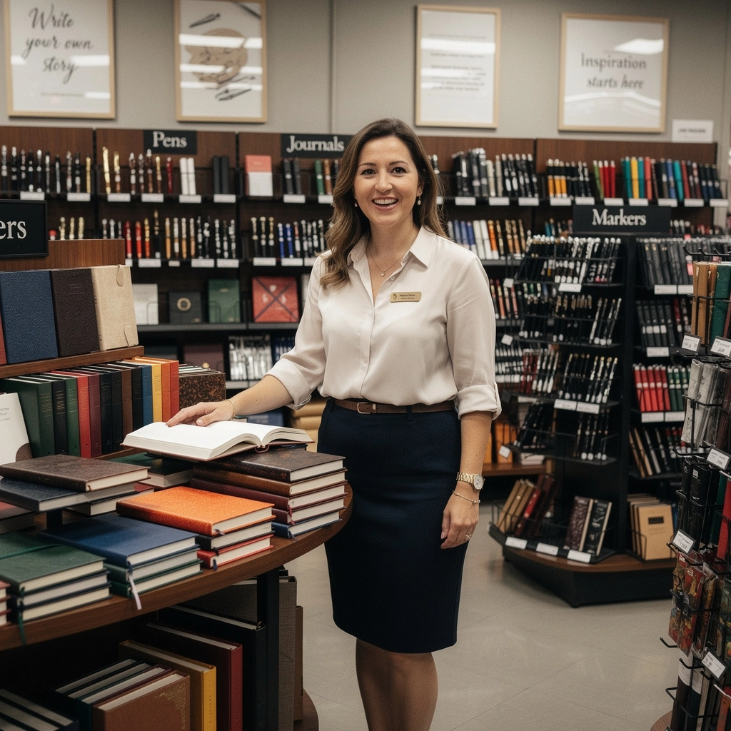 文房具の新作が置かれたおしゃれなテーブル